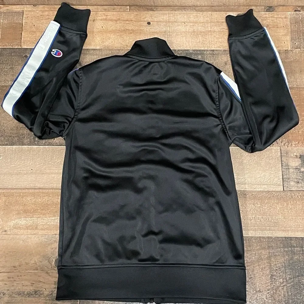 Champion Boys Full Zip Long Sleeve Mock Neck Tricot Track Taped Jacket Small